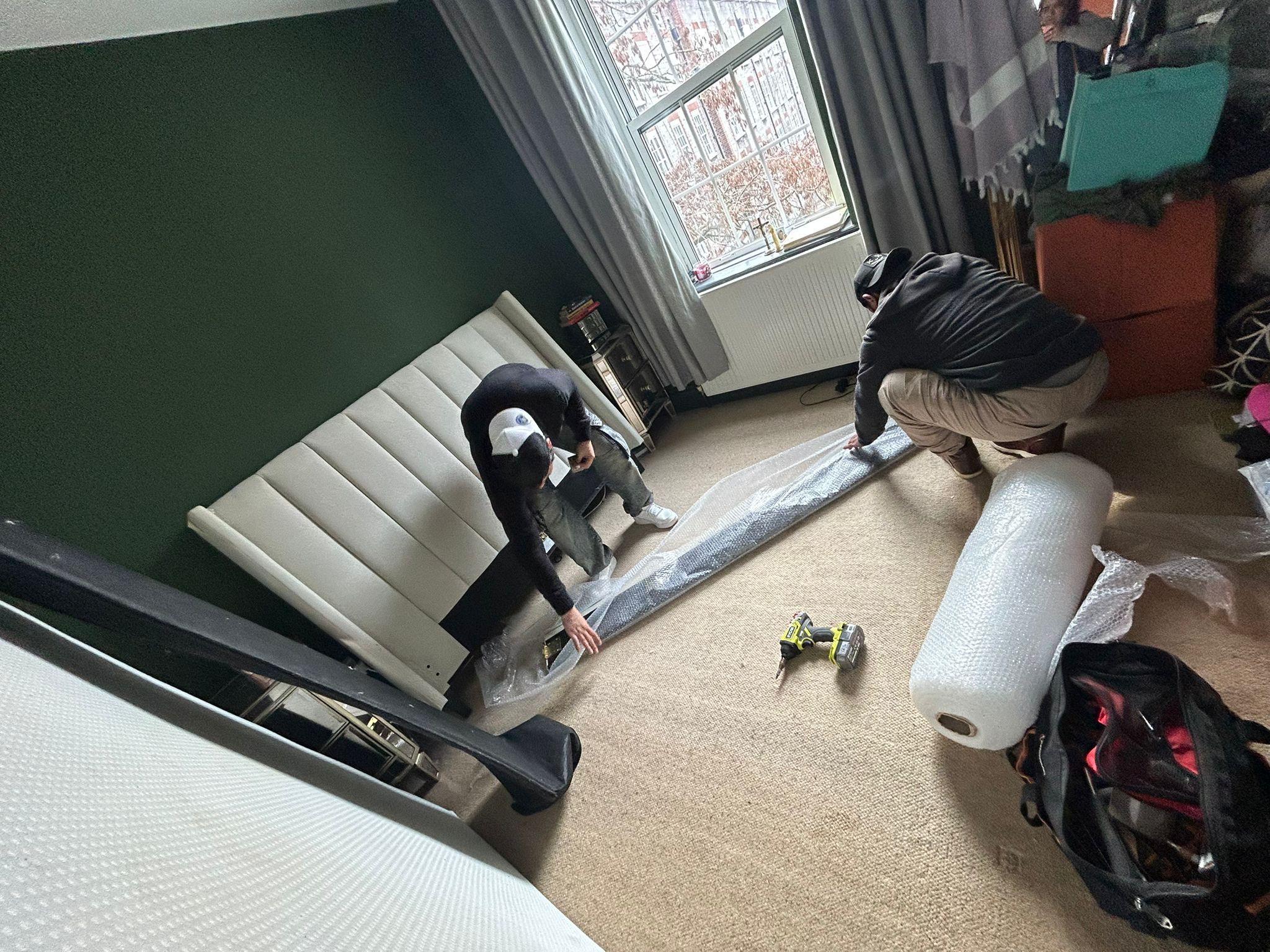 Day 1 packing and furniture disassembly in Balham