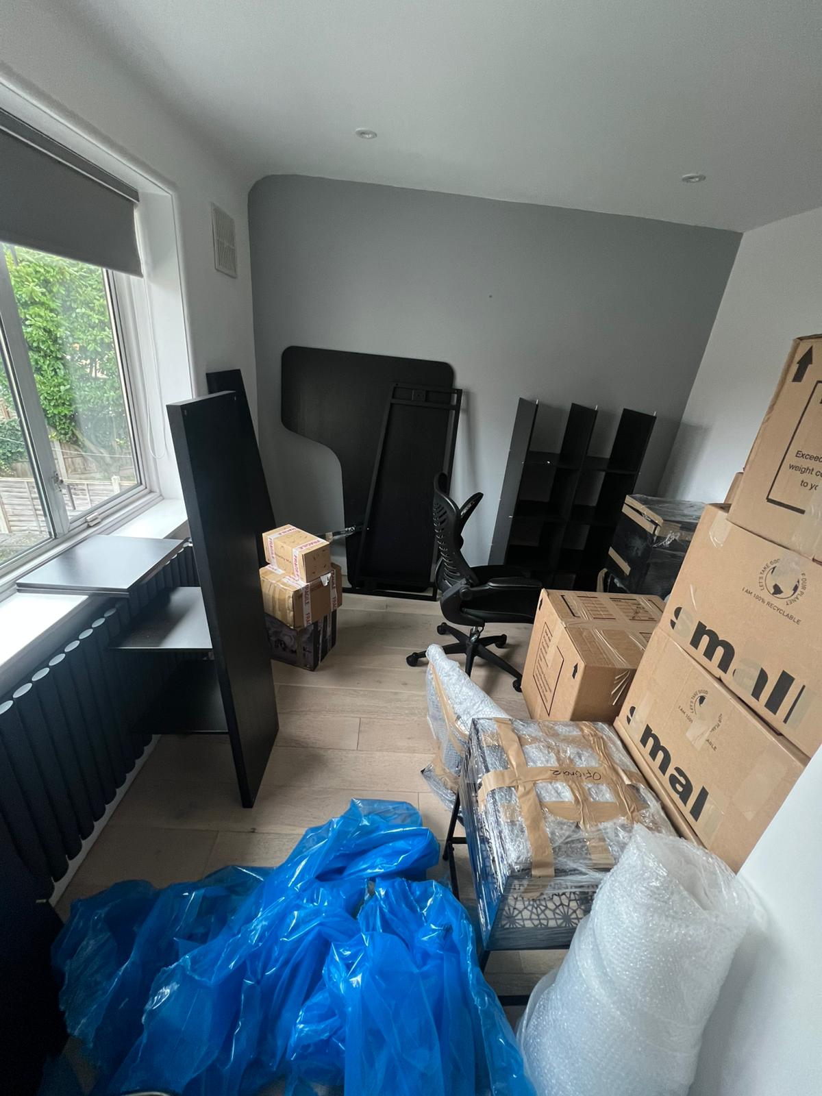 House interior before unpacking during a full-service house move