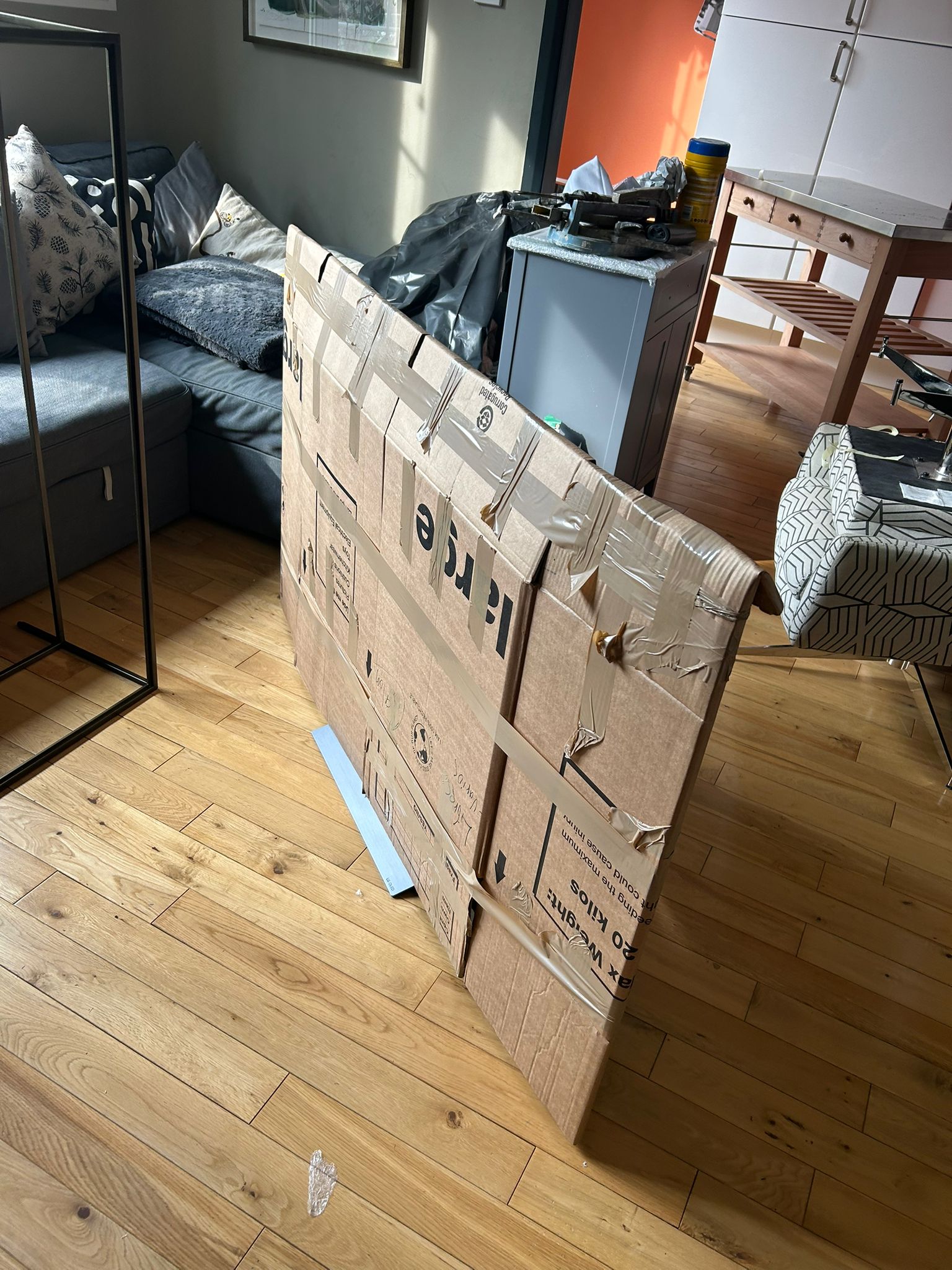 Office removals team handling desks and equipment in Wandsworth